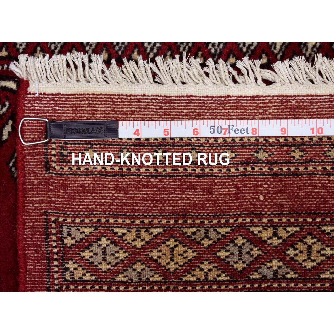 2'6" x 3'9" New Hand Knotted Red Wool Rectangle Oriental Rug - MOA10269209