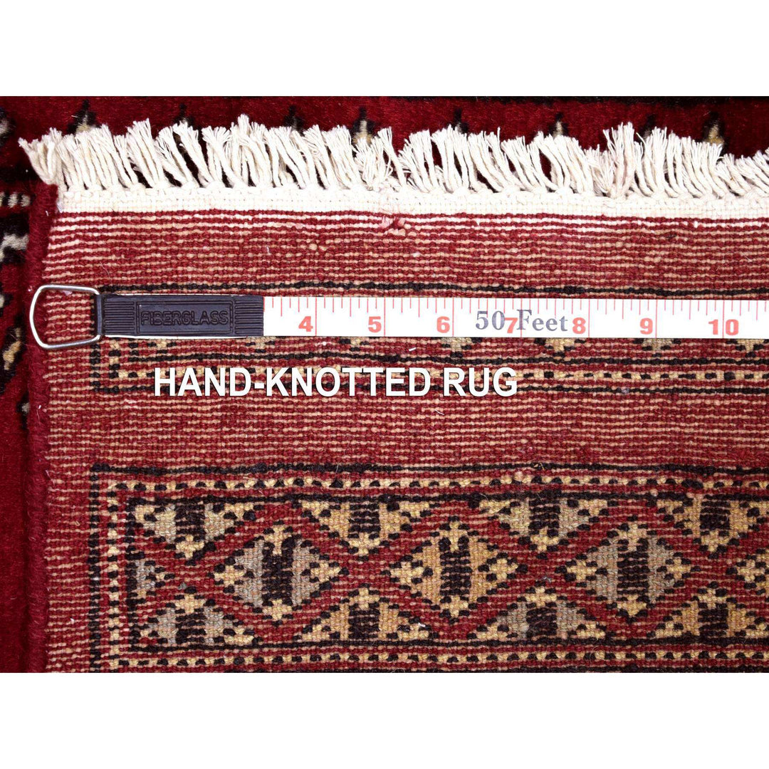 2'6" x 3'9" New Hand Knotted Red Wool Rectangle Oriental Rug - MOA10269210