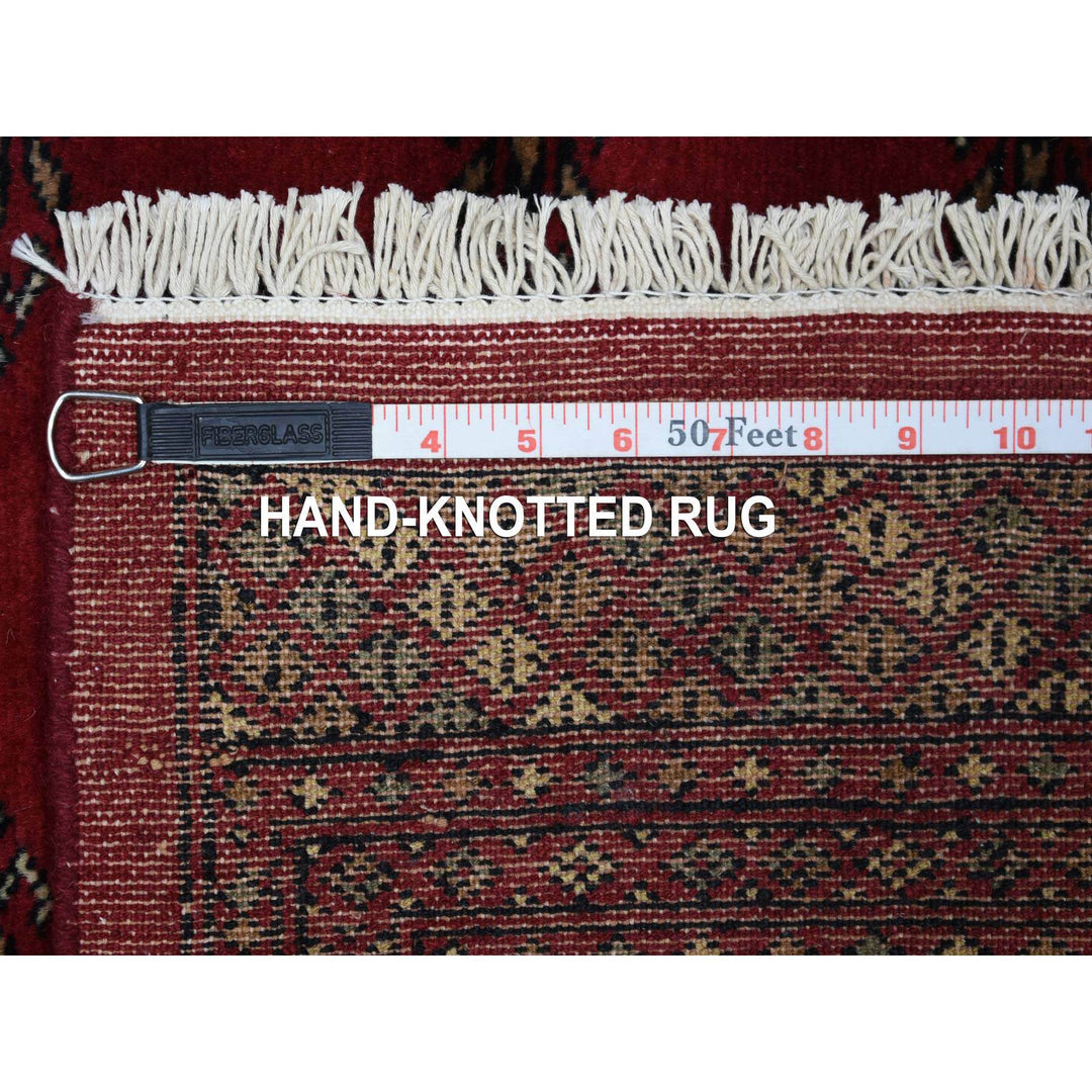 2'6" x 4'3" New Hand Knotted Red Wool Rectangle Oriental Rug - MOA10269212