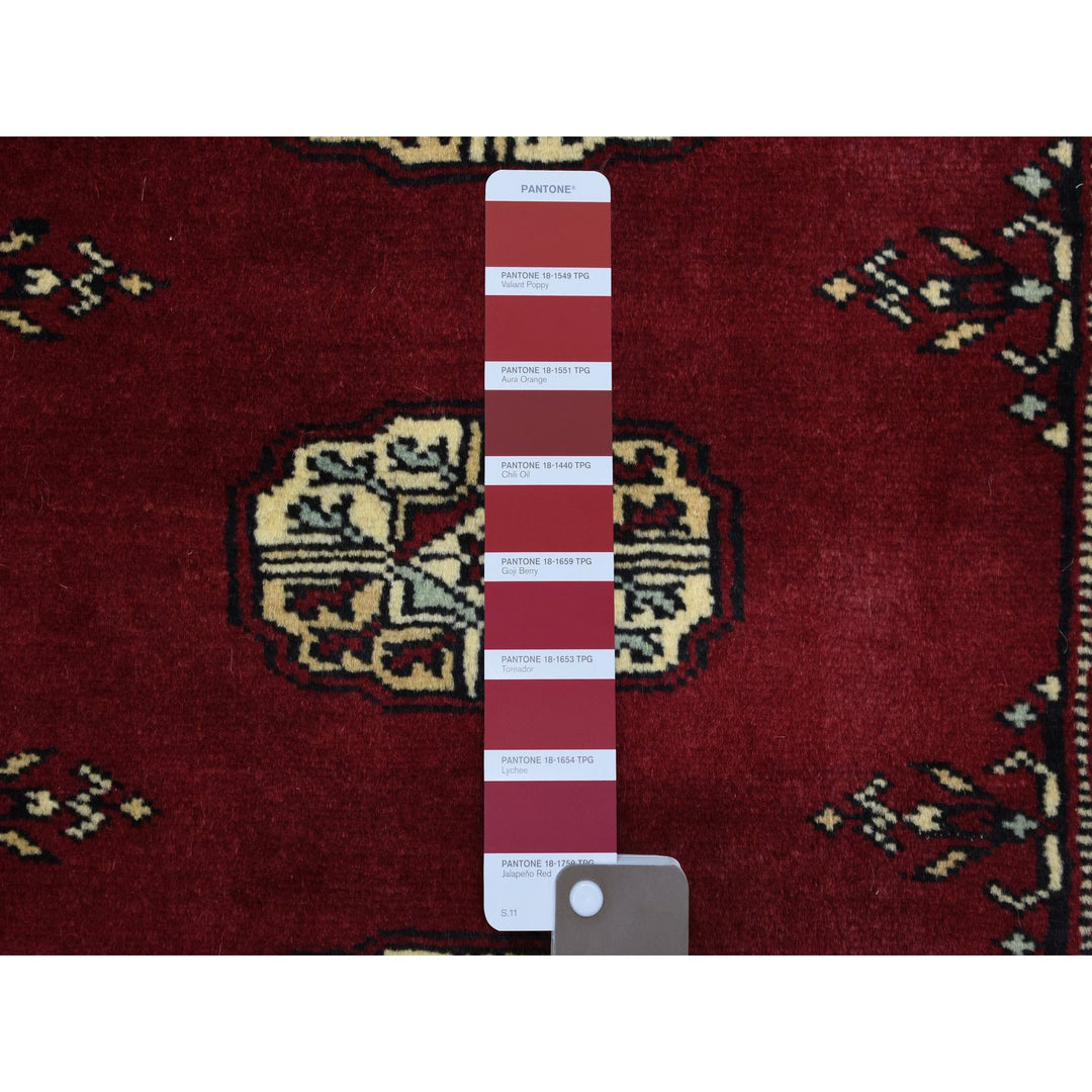 2'7" x 3'9" New Hand Knotted Red Wool Rectangle Oriental Rug - MOA10269214