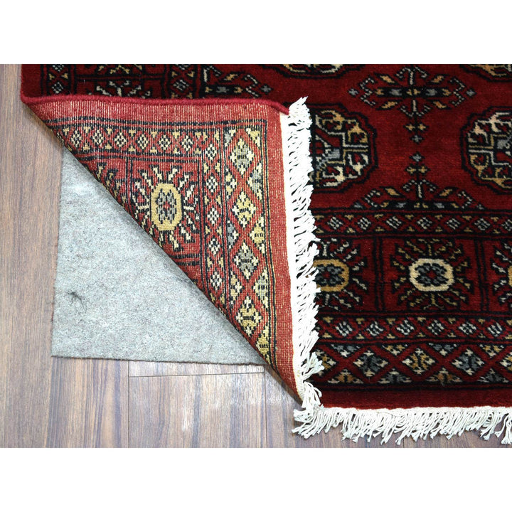 3'0" x 5'1" New Hand Knotted Red Wool Rectangle Oriental Rug - MOA10269218