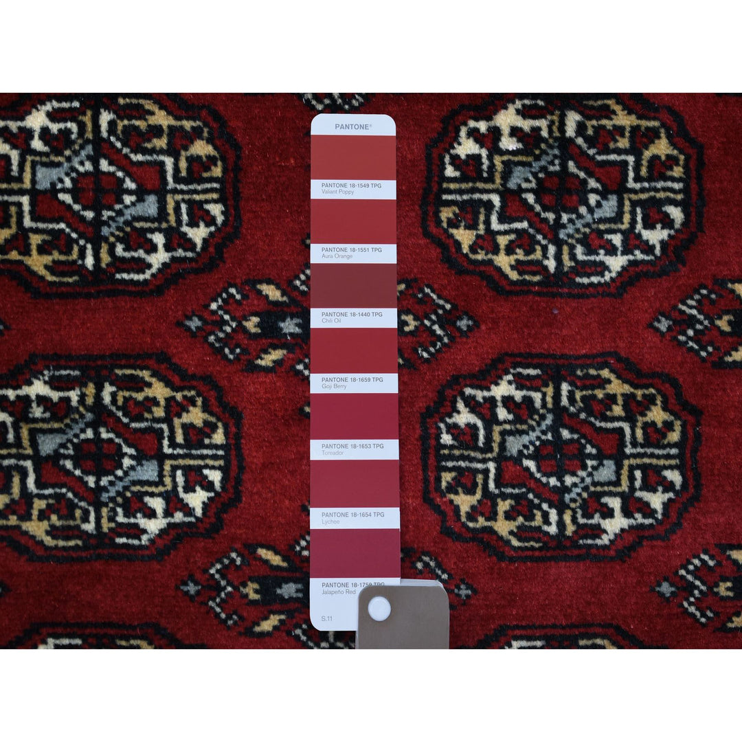 3'0" x 5'1" New Hand Knotted Red Wool Rectangle Oriental Rug - MOA10269218