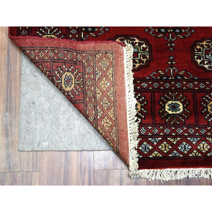 3'1" x 5'0" New Hand Knotted Red Wool Rectangle Oriental Rug - MOA10269219