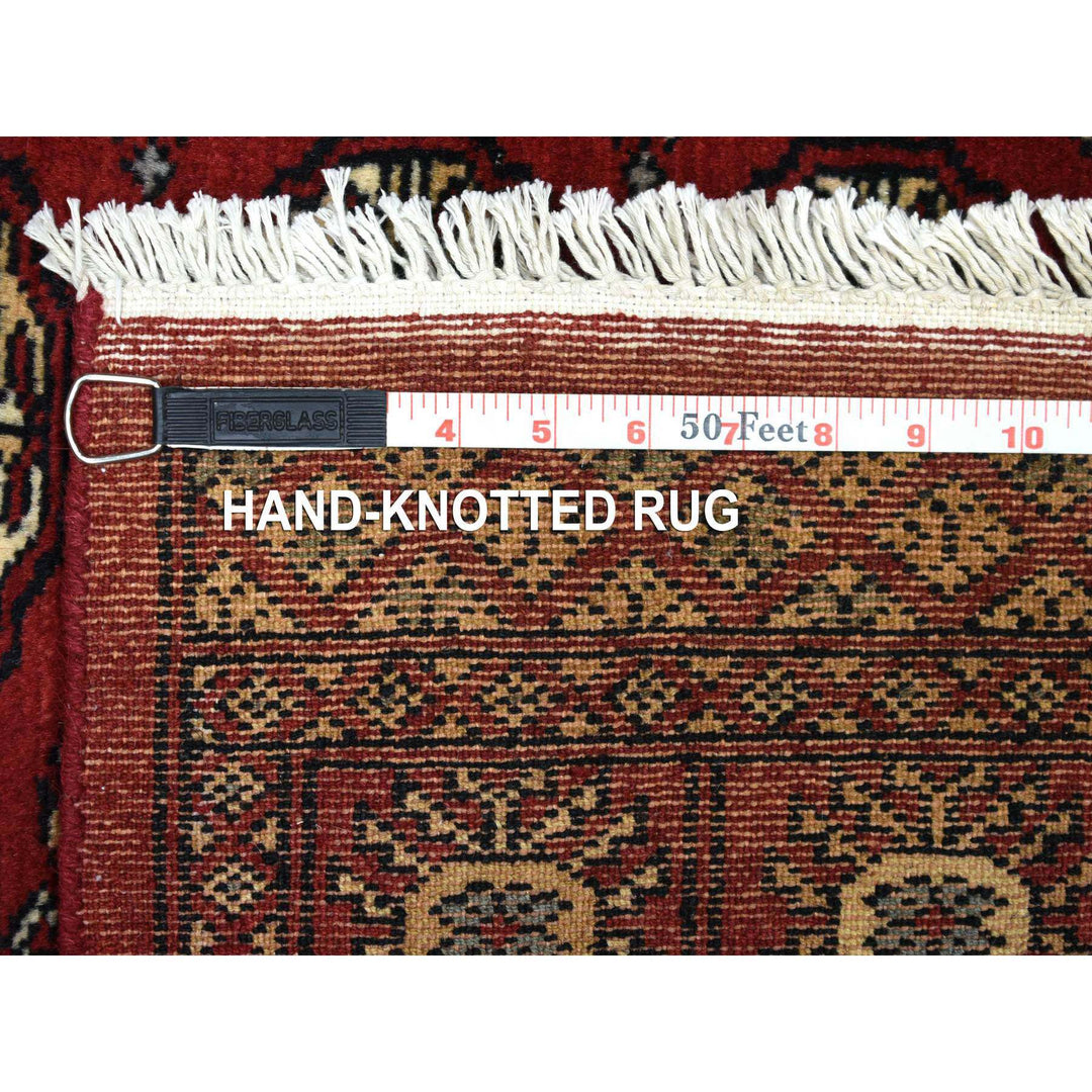 3'1" x 5'0" New Hand Knotted Red Wool Rectangle Oriental Rug - MOA10269219