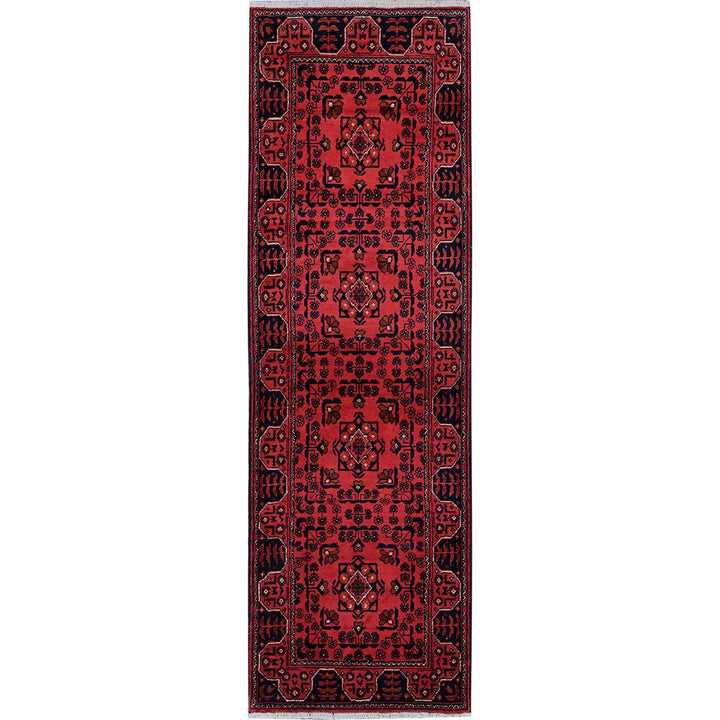 2'3" x 7'0" New Hand Knotted Red Wool Runner Oriental Rug - MOA102692