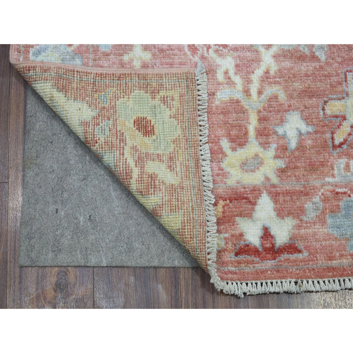 3'0" x 19'9" New Hand Knotted Pink Wool Runner Oriental Rug - MOA10269321