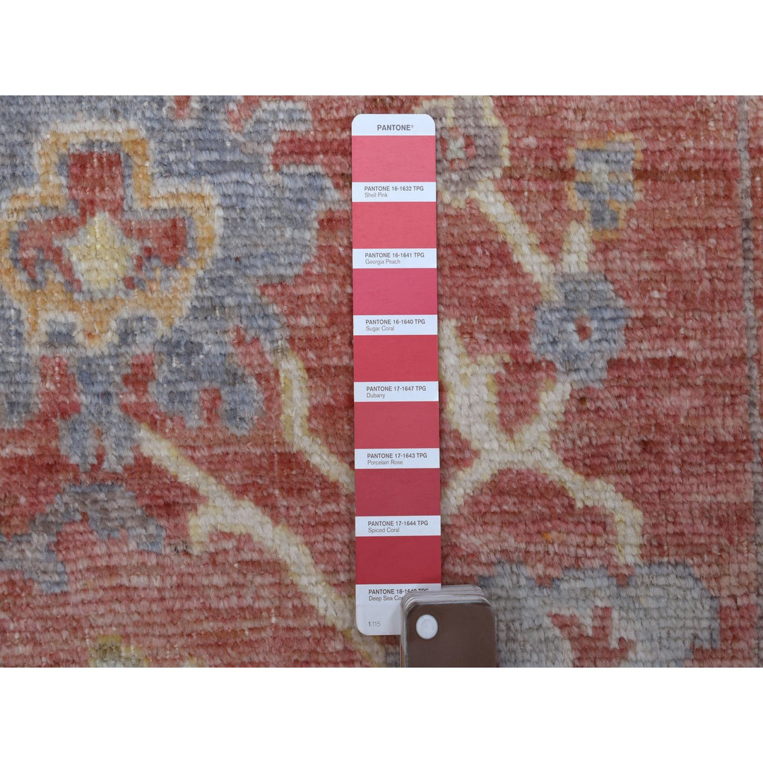 3'1" x 19'8" New Hand Knotted Pink Wool Runner Oriental Rug - MOA10269337