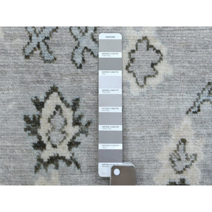 3'0" x 7'10" New Hand Knotted Grey Wool Runner Oriental Rug - MOA10269394