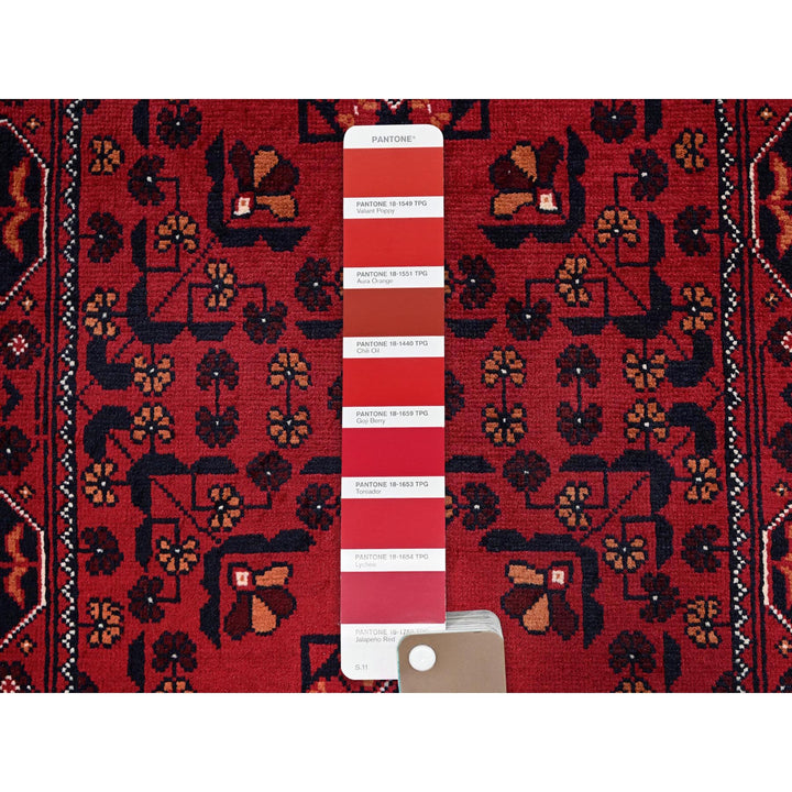2'3" x 5'4" New Hand Knotted Red Wool Runner Oriental Rug - MOA102693