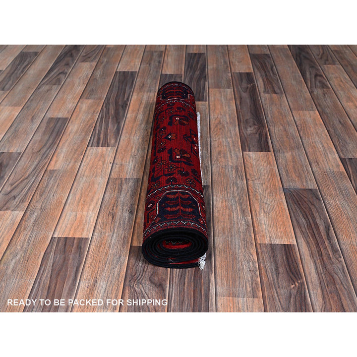 2'3" x 5'4" New Hand Knotted Red Wool Runner Oriental Rug - MOA102693