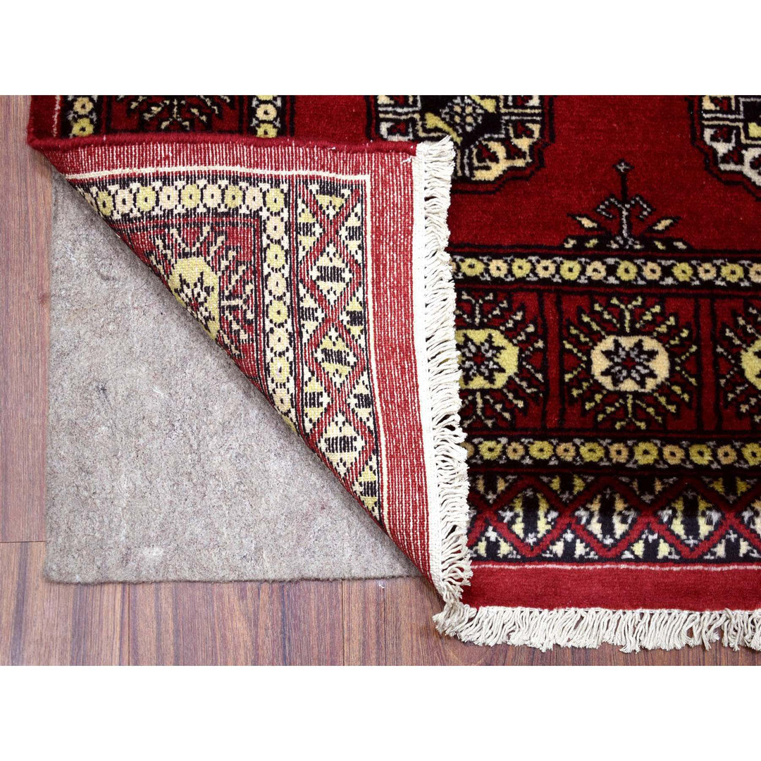 3'0" x 5'1" New Hand Knotted Red Wool Rectangle Oriental Rug - MOA10269433