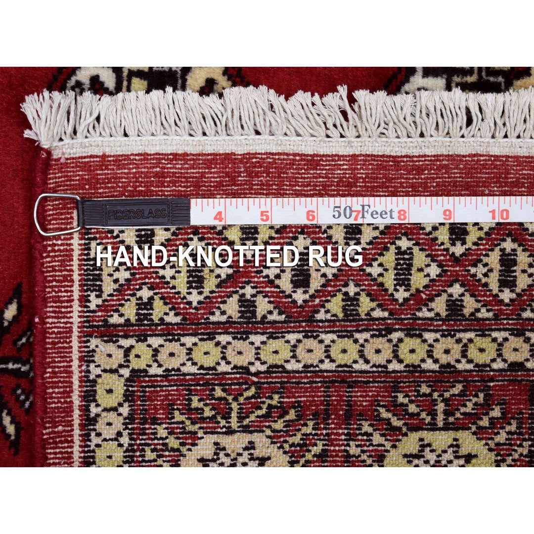 3'0" x 5'1" New Hand Knotted Red Wool Rectangle Oriental Rug - MOA10269433