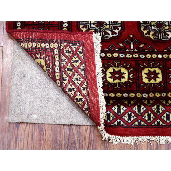 2'6" x 3'10" New Hand Knotted Red Wool Rectangle Oriental Rug - MOA10269441