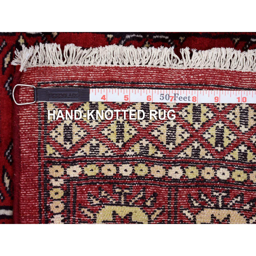 2'6" x 3'10" New Hand Knotted Red Wool Rectangle Oriental Rug - MOA10269441