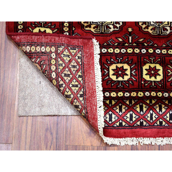 2'6" x 4'0" New Hand Knotted Red Cotton Rectangle Oriental Rug - MOA10269442