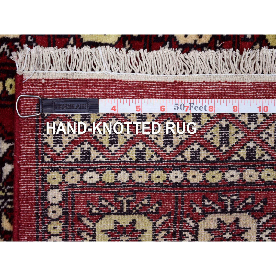 2'6" x 4'2" New Hand Knotted Red Wool Rectangle Oriental Rug - MOA10269443