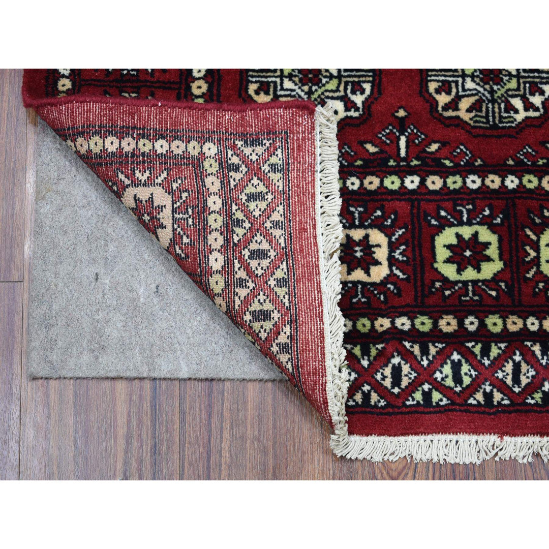 2'6" x 4'4" New Hand Knotted Red Wool Rectangle Oriental Rug - MOA10269448