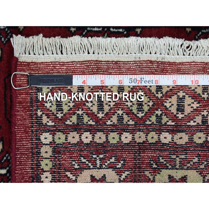 2'6" x 4'4" New Hand Knotted Red Wool Rectangle Oriental Rug - MOA10269448