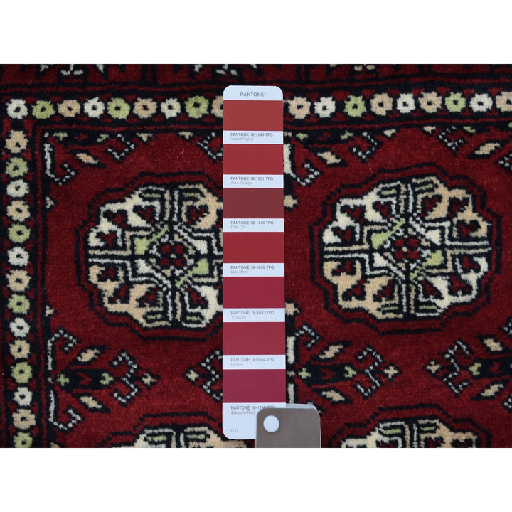 2'6" x 4'10" New Hand Knotted Red Wool Rectangle Oriental Rug - MOA10269449