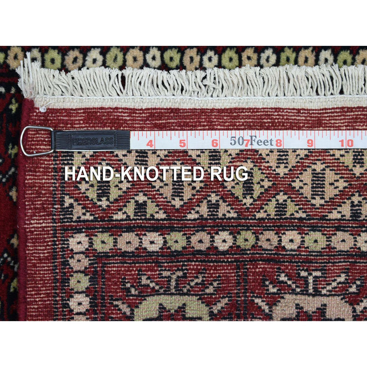 2'6" x 4'10" New Hand Knotted Red Wool Rectangle Oriental Rug - MOA10269449