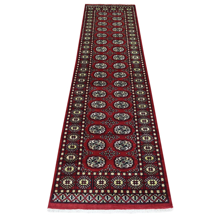 2'4" x 9'8" New Hand Knotted Red Wool Runner Oriental Rug - MOA10269452