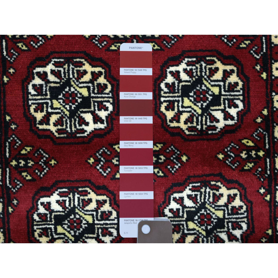 2'4" x 9'8" New Hand Knotted Red Wool Runner Oriental Rug - MOA10269452