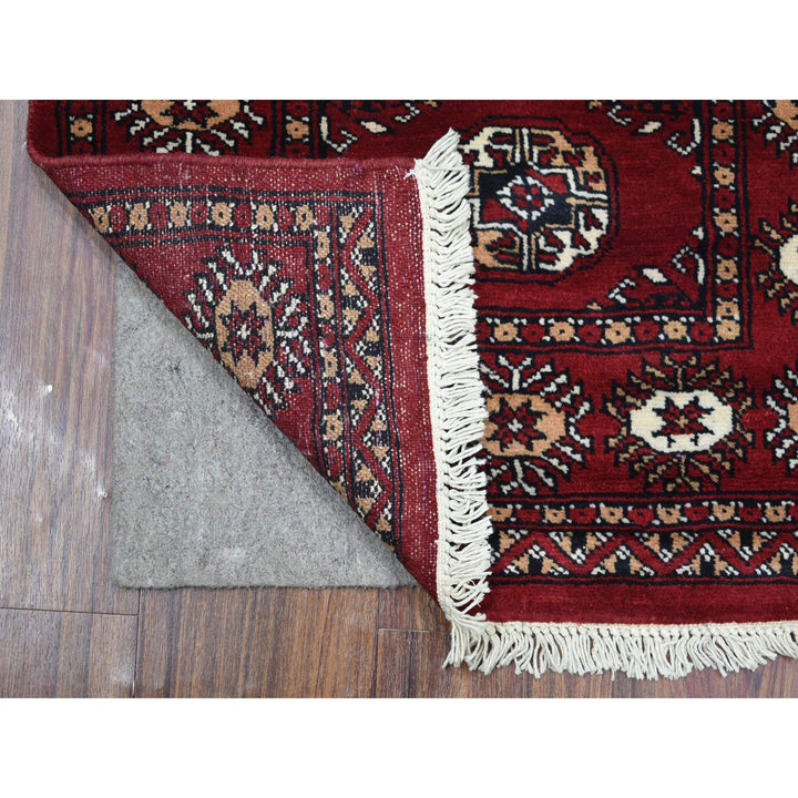 2'0" x 3'0" New Hand Knotted Red Cotton Rectangle Oriental Rug - MOA10269456