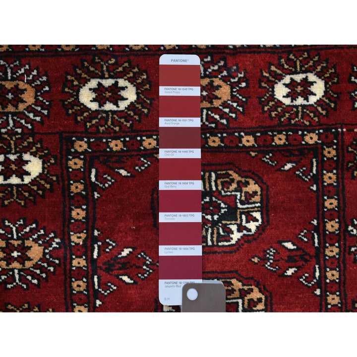 2'0" x 3'0" New Hand Knotted Red Cotton Rectangle Oriental Rug - MOA10269456