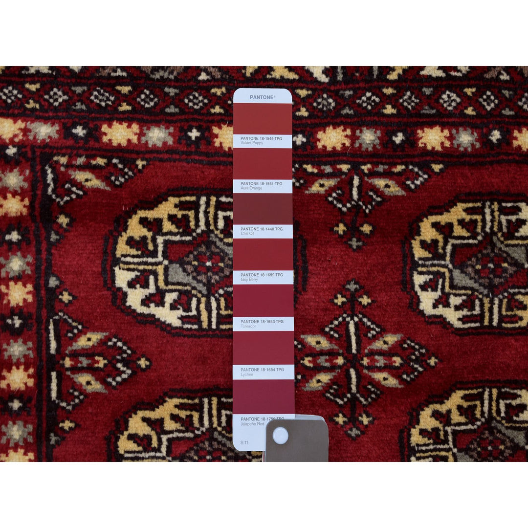 2'0" x 3'2" New Hand Knotted Red Cotton Rectangle Oriental Rug - MOA10269462