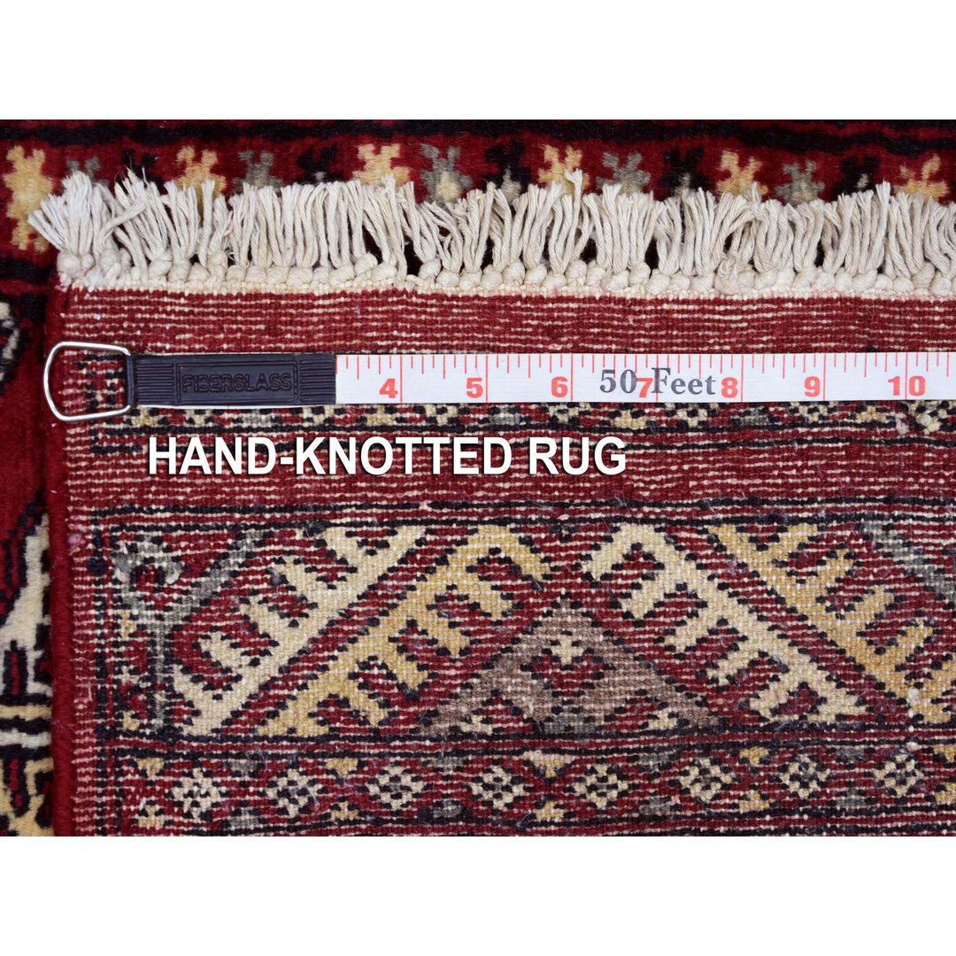 2'0" x 3'2" New Hand Knotted Red Cotton Rectangle Oriental Rug - MOA10269462