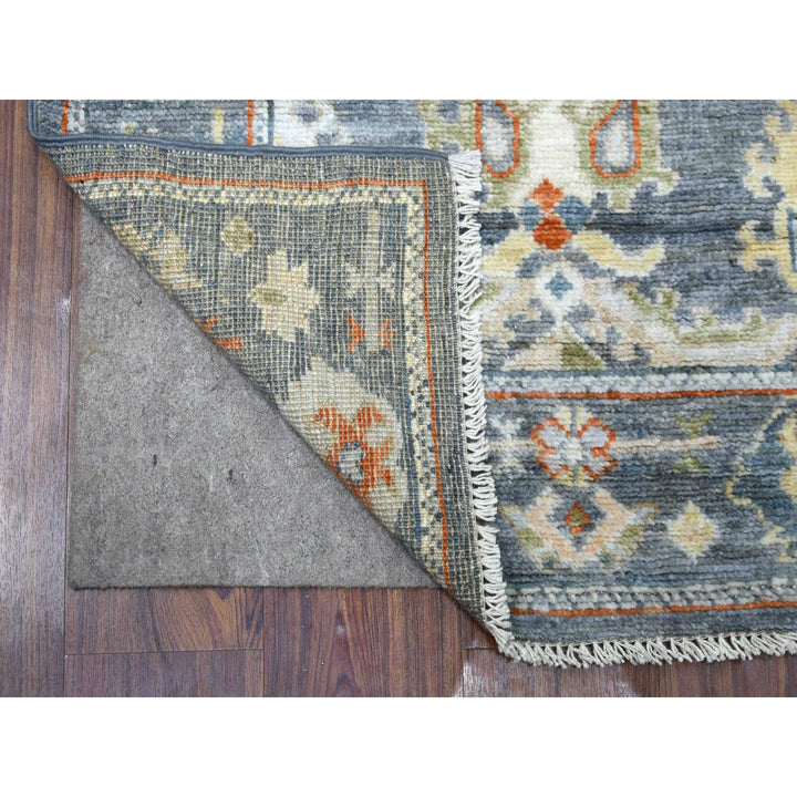 2'9" x 9'9" New Hand Knotted Grey Wool Runner Oriental Rug - MOA10269555