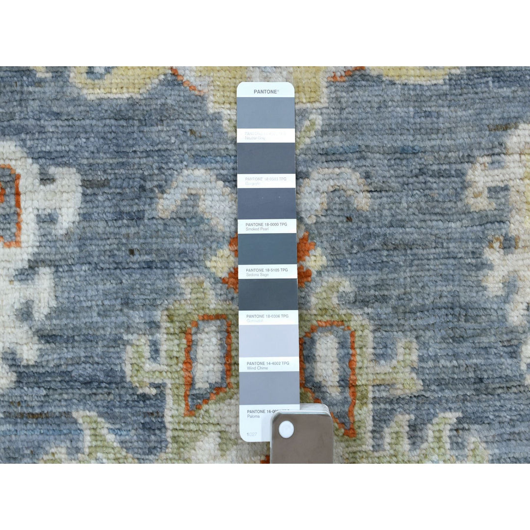 2'9" x 9'9" New Hand Knotted Grey Wool Runner Oriental Rug - MOA10269555