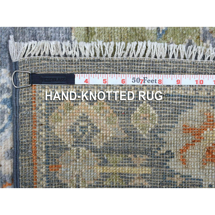 2'9" x 9'9" New Hand Knotted Grey Wool Runner Oriental Rug - MOA10269555