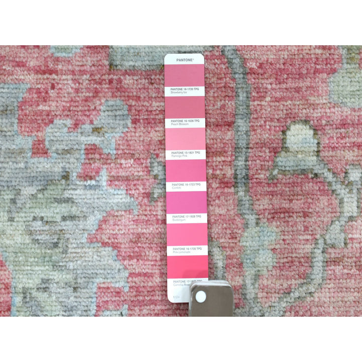 5'10" x 9'0" New Hand Knotted Pink Wool Rectangle Oriental Rug - MOA10269576