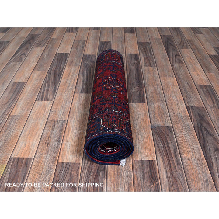 2'4" x 7'0" New Hand Knotted Red Wool Runner Oriental Rug - MOA102695