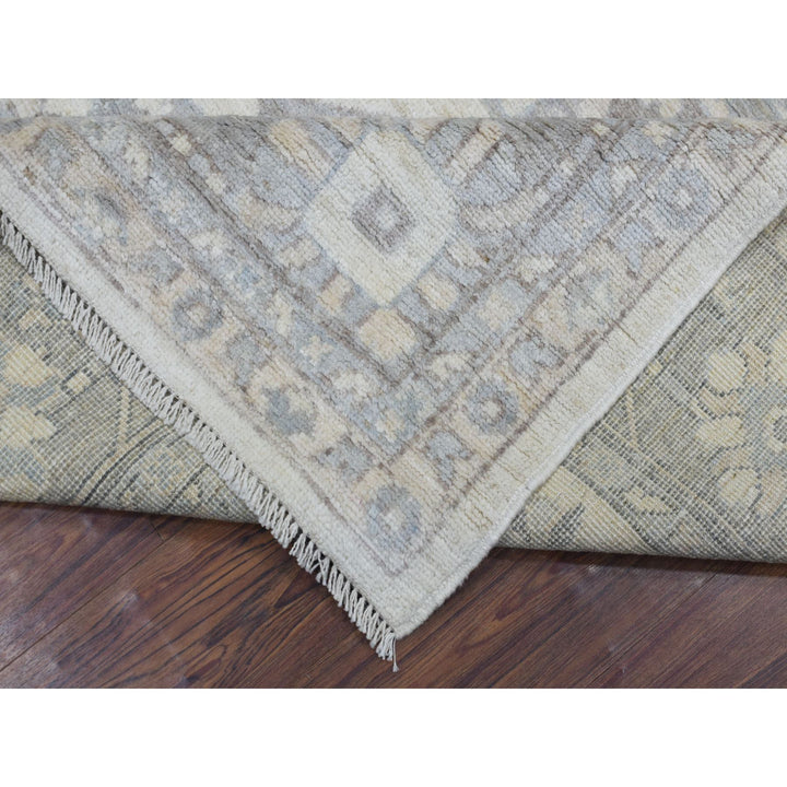 8'0" x 9'10" New Hand Knotted Ivory Wool Rectangle Oriental Rug - MOA10269634