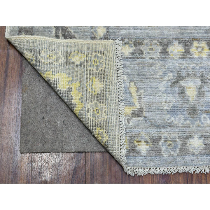 6'1" x 8'10" New Hand Knotted Grey Wool Rectangle Oriental Rug - MOA10269686