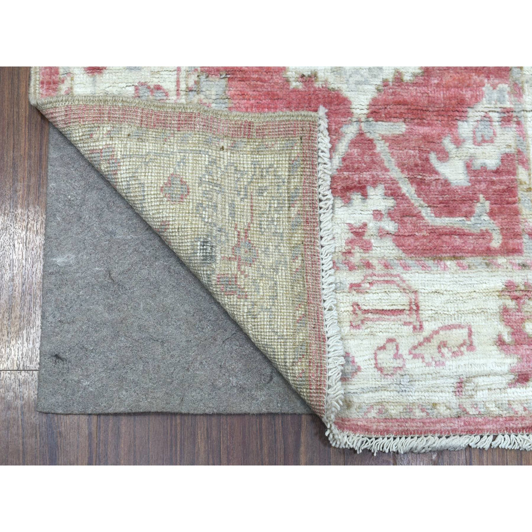 2'9" x 11'6" New Hand Knotted Red Wool Runner Oriental Rug - MOA10269854