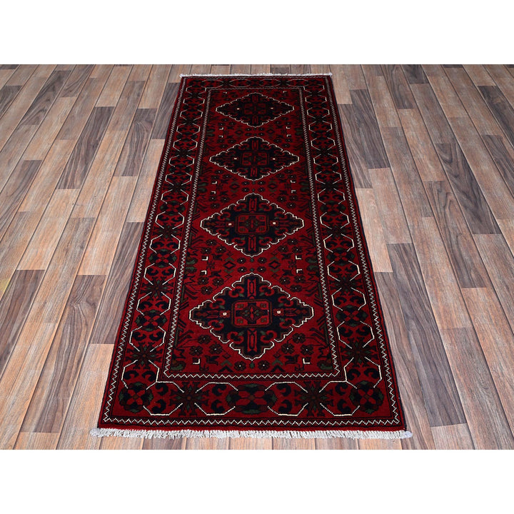 2'4" x 5'8" New Hand Knotted Red Wool Runner Oriental Rug - MOA102698