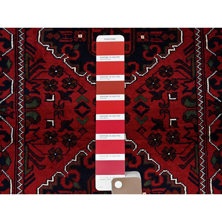2'4" x 5'8" New Hand Knotted Red Wool Runner Oriental Rug - MOA102698