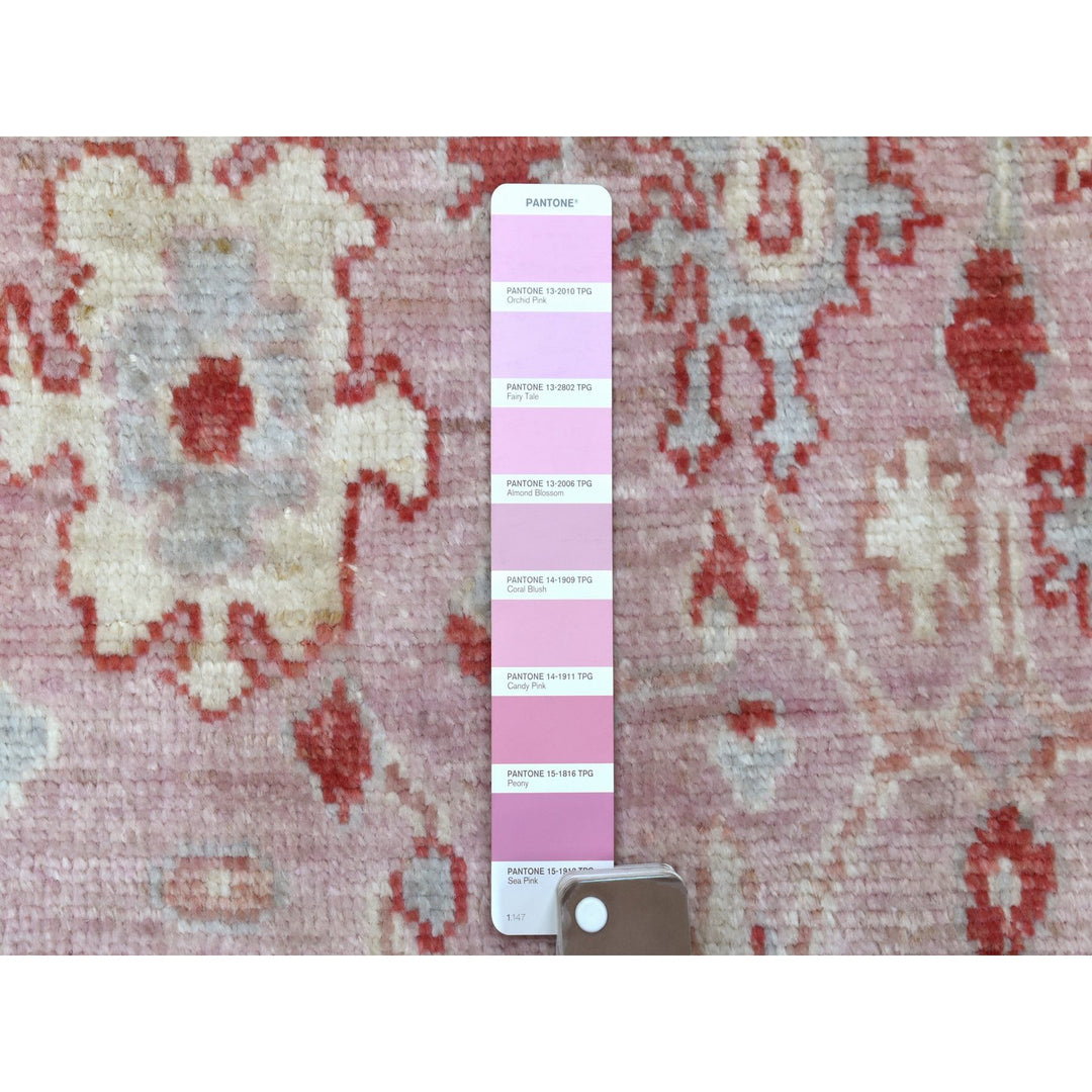 4'1" x 5'10" New Hand Knotted Pink Wool Rectangle Oriental Rug - MOA10269946