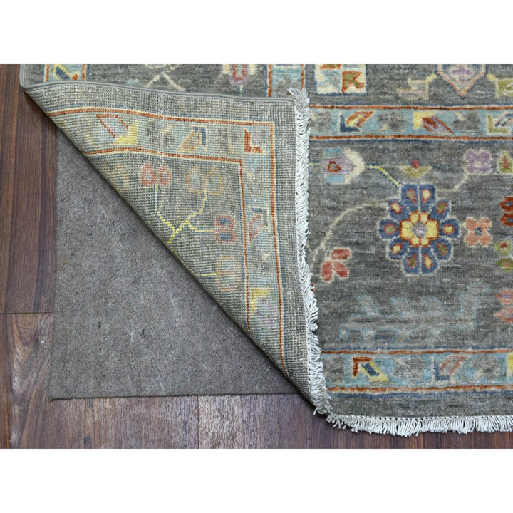 8'1" x 9'5" New Hand Knotted Grey Wool Rectangle Oriental Rug - MOA10269980