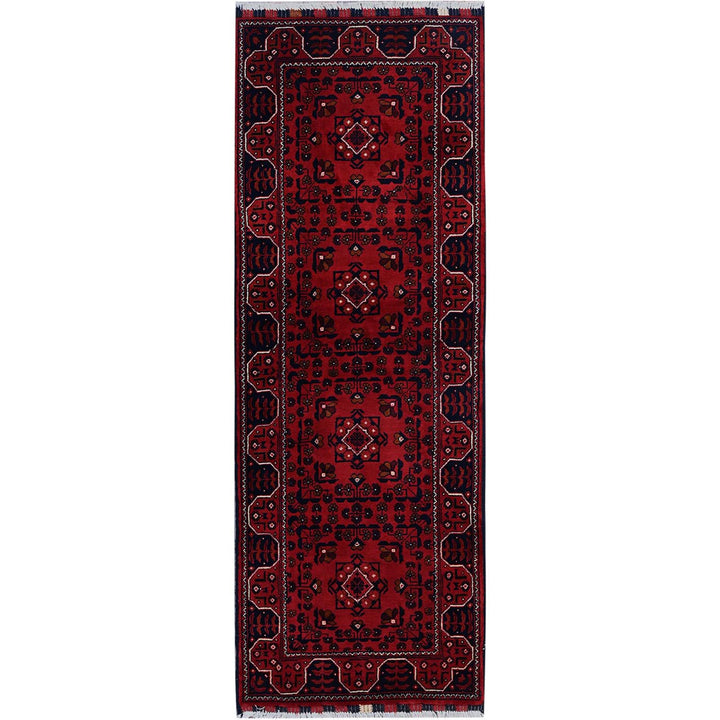 2'3" x 6'2" New Hand Knotted Red Wool Runner Oriental Rug - MOA102699
