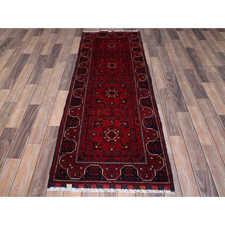 2'3" x 6'2" New Hand Knotted Red Wool Runner Oriental Rug - MOA102699