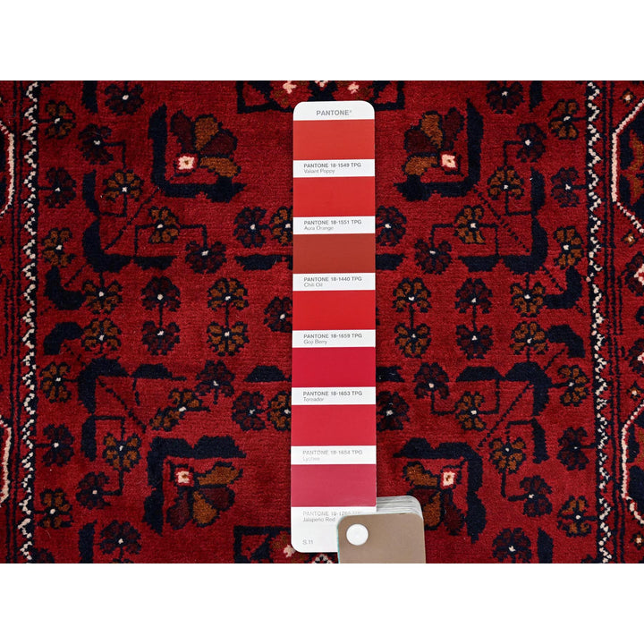 2'3" x 6'2" New Hand Knotted Red Wool Runner Oriental Rug - MOA102699