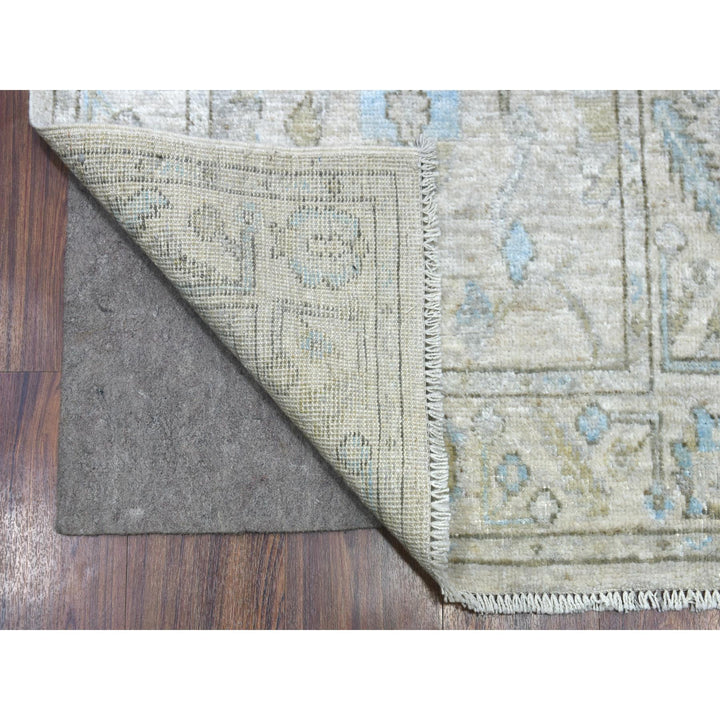 2'6" x 19'9" New Hand Knotted Grey Wool Runner Oriental Rug - MOA10270042