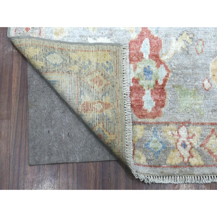 6'0" x 8'8" New Hand Knotted Grey Wool Rectangle Oriental Rug - MOA10270065