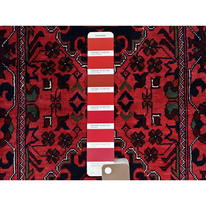 2'3" x 6'11" New Hand Knotted Red Wool Runner Oriental Rug - MOA102700