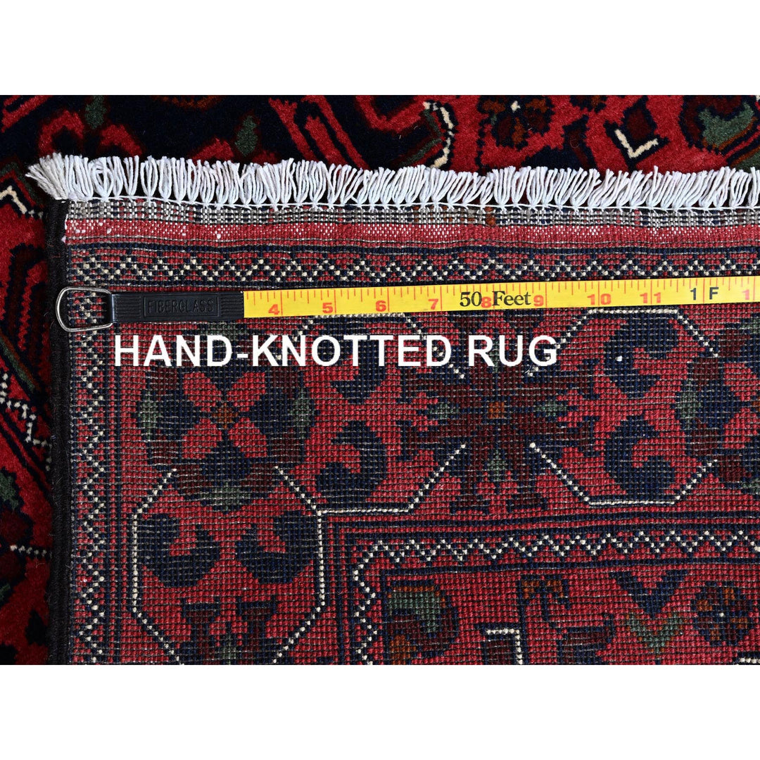2'3" x 6'11" New Hand Knotted Red Wool Runner Oriental Rug - MOA102700