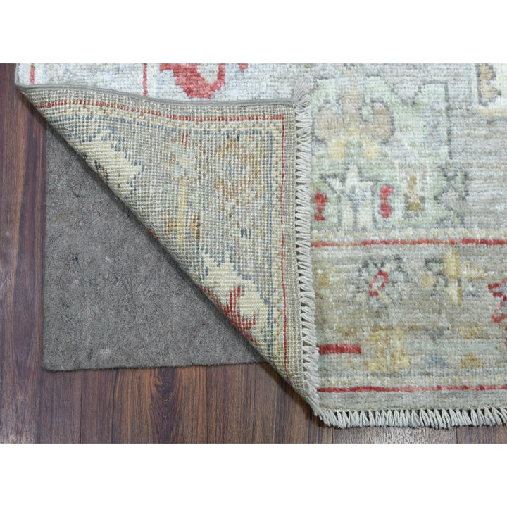 2'10" x 17'0" New Hand Knotted Grey Wool Runner Oriental Rug - MOA10270118